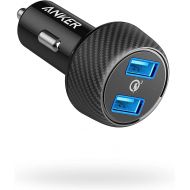 Car Charger, Anker Quick Charge 3.0 39W Dual USB Car Charger Adapter, PowerDrive Speed 2 for Galaxy S10/S9/S8/S7/S6/Plus, Note 9, Poweriq for iPhone 11/XS/Max/XR/X/8/7, Ipad Pro, L