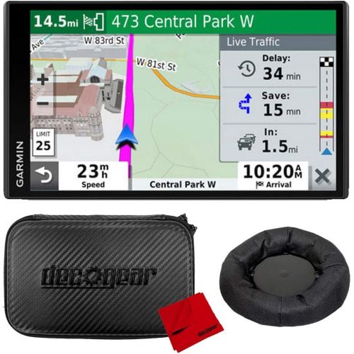 가민 Garmin DriveSmart 65 & Traffic 6.95 Display GPS Navigator with Case and Mount Bundle