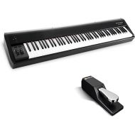 Pro MIDI Controller Bundle - Piano Style Weighted USB MIDI Keyboard Controller With Sustain Pedal and Hammer Action Keys - M-Audio Hammer 88 + SP-2