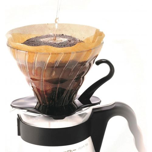  [아마존베스트]Hario V60 Glass Coffee Dripper, Size 01, Black