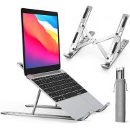 [아마존베스트]Laptop Stand, iVoler Laptop Holder Riser Computer Tablet Stand, 6 Angles Adjustable Aluminum Ergonomic Foldable Portable Desktop Holder Compatible with MacBook,iPad, HP, Dell, Leno