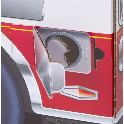  Melissa & Doug Fire Truck Indoor Corrugate Cardboard Playhouse (4 Feet Long, Great Gift for Girls and Boys - Best for 3, 4, 5 Year Olds and Up)