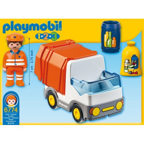 플레이모빌 PLAYMOBIL 1.2.3 Recycling Truck, Standard Packaging