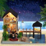 Kisoy Romantic and Cute Dollhouse Miniature DIY House Kit Creative Room Perfect DIY Gift for Friends,Lovers and Families(Trip Of Maldives)