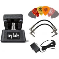 Brisk-drop Dunlop CBM95 CRYBABY MINI FX Pedal with Power Adapter,a Pair of Patch Cables and 6 Picks