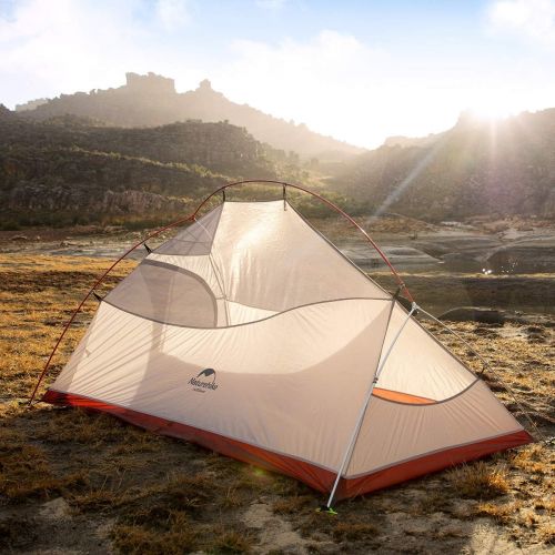  Naturehike Cloud-Up 1, 2 and 3 Person Lightweight Backpacking Tent with Footprint - 20D 3 Season Free Standing Dome Camping Hiking Waterproof Backpack Tents