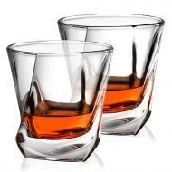 Crystal Whiskey Glasses - Imarku Old Fashioned Glasses for Whiskey, Scotch,Cognac,Bourbon-Liquor Glasses for Men/Women-Set of 2-Luxury Gift Box-Drop
