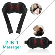 Naipo Back Neck Massager Pillow Shiatsu Shoulder Massage Deep Tissue Kneading with Heat Adjustable Intensity...