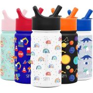 Simple Modern Kids Water Bottle with Straw Lid | Insulated Stainless Steel Reusable Tumbler for Toddlers, Girls | Summit Collection | 14oz, Rainbow Dream