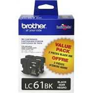 Brother LC61BK 2 Pack Black Ink Cartridges