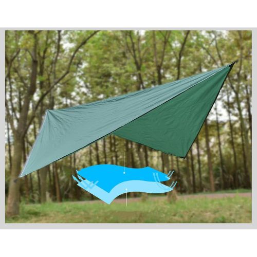  TAHUAON Rain Fly for Hammock Camping Camping Tarp Waterproof Tent Footprint Camping Sunshade Picnic Tent 360*290cm (Gray