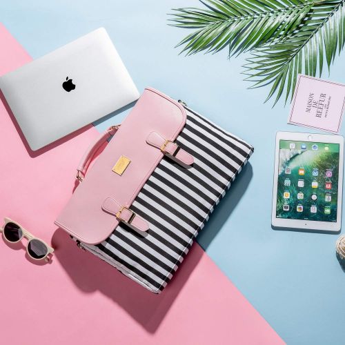  [아마존베스트]LOVEVOOK Computer Bag Laptop Bag for Women Cute Laptop Sleeve Case for Work College, Slim-Pink, 15.6-Inch