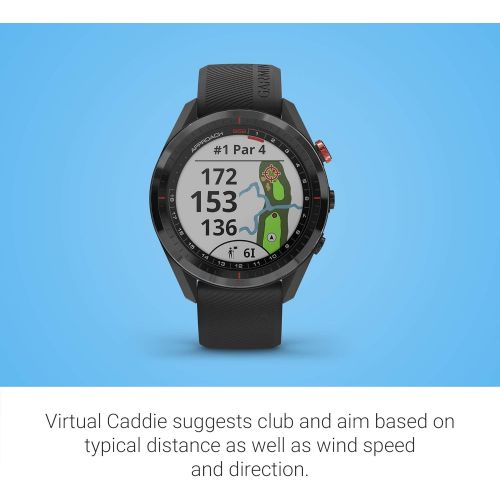 가민 [아마존베스트]Garmin Approach S62 Bundle, Premium Golf GPS Watch with 3 CT10 Club Tracking Sensors, Built-in Virtual Caddie, Mapping and Full Color Screen, Black