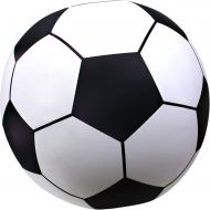 GoFloats Giant Inflatable Soccer Ball - Made From Premium Raft Grade Vinyl, Black & White 2.5