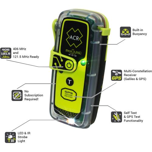  [아마존베스트]ACR ResQLink 400 - Buoyant GPS Personal Locator Beacon (Model: PLB-400)