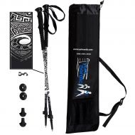 York Nordic 2 Piece Adjustable Trekking/Walking Poles - Lightweight - 6 Color Options - Choice Grips - 2 Poles, Tips & Bag