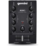 [아마존베스트]Gemini MM1 Professional Audio 2-Channel Stereo 2-Band Rotary Compact DJ Mixer with Cross-Fader and Individual Gain Control,20.00 x 20.00 x 20.00,Black
