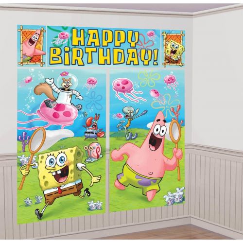  amscan Spongebob Scene Setter Wall Decorating Set (Each)