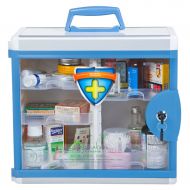 GSHWJS-Medical Chest Medicine Box Storage Box Family Medical Kit Multi-Layer Household First Aid Kit Small Medicine Box Wall Hanging with Lock (Color : B)