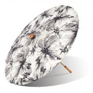 Lily-Lark Ink Wash Flowers UV protection sun parasol, rated UPF 50+