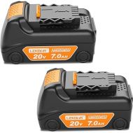 7.0Ah Replacement for Dewalt 20V Battery 2Pack Compatible with Dewalt 20V Max Battery DCB200 DCB206 Compatible with Dewalt DCD DCF DCG Series Cordless Power Tools