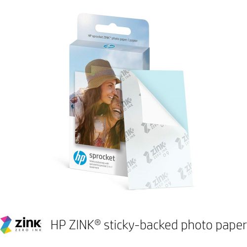 에이치피 HP Sprocket Portable 2x3 Instant Photo Printer (Blush) Print Pictures on Zink Sticky-Backed Paper from your iOS & Android Device.