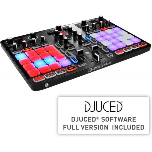  [아마존베스트]Hercules P32 DJ, unique dual deck USB controller with integrated audio interface and 32 pads, at the crossroads of DJing and performance