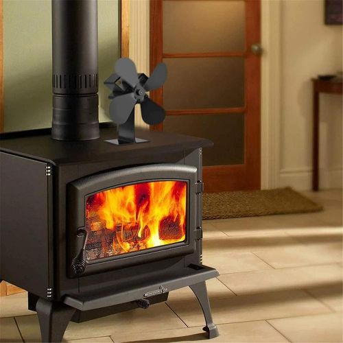  WASX 4 Blades Wood Stove Fan New Designed Silent Operation Fireplace Fan for Wood Log Burner Fireplace Eco Friendly and Efficient Heat Distribution
