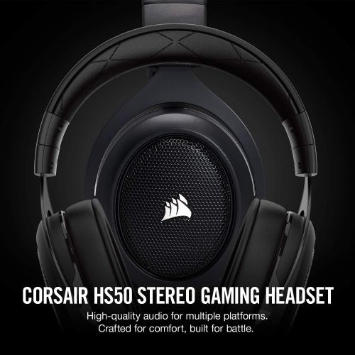 커세어 Corsair CA-9011170-NA HS50 Stereo Gaming Headset, Carbon