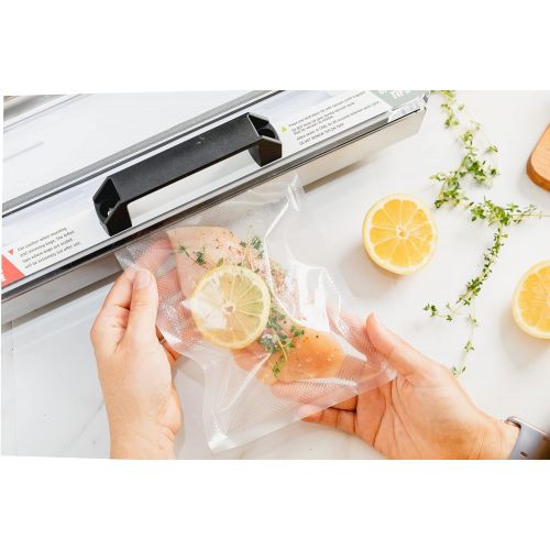  Avid Armor 300 Pint Vacuum Sealer Bags - Size 6 x 10 for Food Saver, Seal a Meal Vac Sealers, BPA Free, Heavy Duty Commercial Grade, Sous Vide Vacume Safe, Pre-Cut Universal Embossed Storage