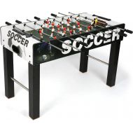 COLOR TREE 48 Inch Foosball Table Game,Competition Sized Wooden Soccer Games Table for Adults,Kids, Families- Game Rooms Arcades Pub Bars Parties, Oak/Black