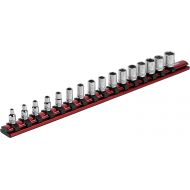 ARES 60127-1/4-Inch Drive Magnetic Socket Organizer - Aluminum Rail Stores up to 16 Sockets and Keeps Your Tool Box Organized