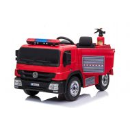 Alison 12V Kids Fire Engine Truck Children Electric car Kids fire Truck Toy with Luminous Wheels, Water Gun ,hat Extinguisher ,Remote Control, Warning lamp,2 Speeds, (red)