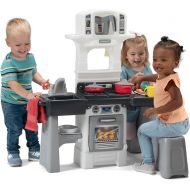 Simplay3 Cooking Kids Dine-in Kitchen Set with 2-Seat Table and 32 pc Kids Kitchen Set