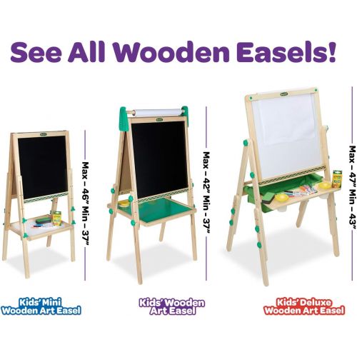  [아마존베스트]Crayola Deluxe Kids Wooden Art Easel & Supplies, Amazon for Kids, Ages 3, 4, 5, 6