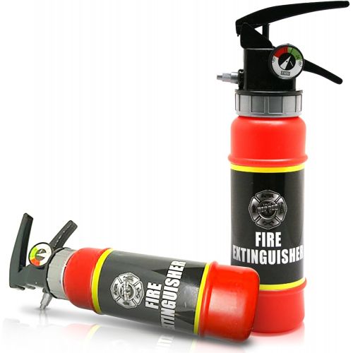  ArtCreativity Fire Extinguisher Squirter Toy - Pack of 2 - 9 Inch Water Extinguisher with Realistic Design - Fun Outdoor Summer Toy for Boys and Girls - Great Fireman Toy for Kids,