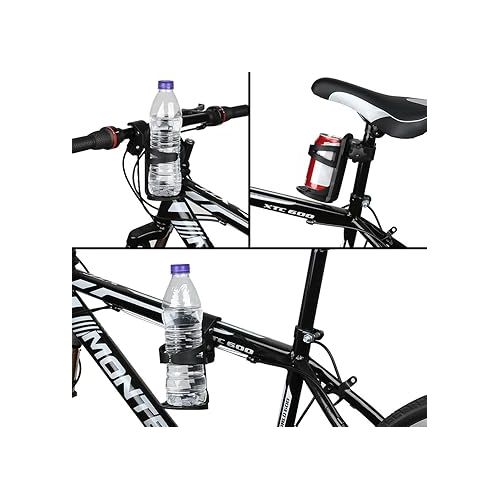  Accmor Bike Water Bottle Holder No Screws, Bike Cup Holder, Water Bottle Holders for Bike, Universal Drinks Holder for Large Bottles, Bike Water Bottle Cages Fits Most Bicycles, 1 Pack