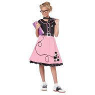 California Costumes Childs 50s Sweetheart Costume, Pink/Black, Large