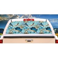 Butterfly Island Fish Rear Window Graphic | HD Truck & Car Back Window Graphic SignMission