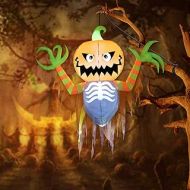 GOOSH 5.5 FT Height Halloween Inflatable Outdoor Hanging Pumpkin Ghost, Blow Up Yard Decoration Clearance with LED Lights Built-in for Holiday/Party/Yard/Garden