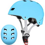 NESSKIN Skateboard Cycling Helmet - Two Removable Liners Ventilation Multi-Sport Cycling Skateboarding Scooter Roller for Kids, Youth & Adults