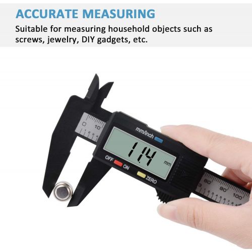  [아마존베스트]Digital Caliper, Adoric 0-6 Calipers Measuring Tool - Electronic Micrometer Caliper with Large LCD Screen, Auto-Off Feature, Inch and Millimeter Conversion