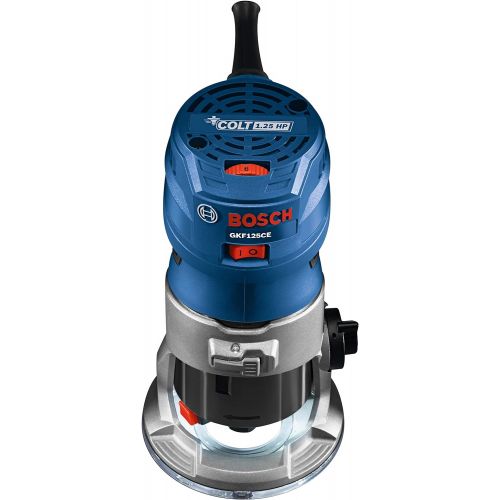  BOSCH GKF125CEK Colt 1.25 HP (Max) Variable-Speed Palm Router Kit with Edge Guide