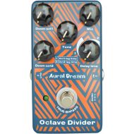 Aural Dream Octave Divider Digital Guitar Effects Pedal with drop 1 octave and 2 octaves Including adjustable time difference True Bypass