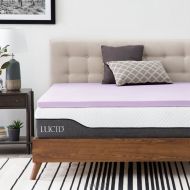 LUCID Ventilated Design 2 Inch Lavender Infused Memory Foam Mattress Topper, King,