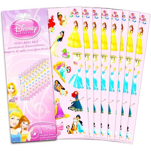  Classic Disney Disney Princess Sticker Variety Set for Girls, Toddlers ~ 5 Pc Bundle with Over 1000 Classic Princess Stickers for Party Favors, Sticker Rewards, Scrapbooks, and More
