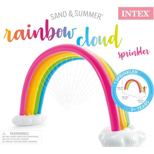 인텍스 Intex Rainbow Cloud Sprinkler Sprayer, 118in x 43in x 71in, for Ages 3+