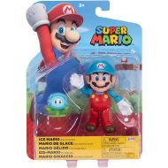 Nintendo Super Mario 4-Inch Ice Mario Poseable Figure with Ice Flower Accessory. Ages 3+ (Officially Licensed)