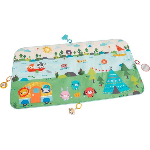  Fisher-Price Extra Big Adventures Play Long Activity Mat with Toys for Newborns and Infants, Multi, 60