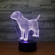 YZYDBD 3D Night Light Optical Illusion Night Lamp,Lovely Animal Dog 3D Led Night Light 7 Color Flashing Touch USB Illusion Mood Lamp USB Sleep Lighting Kids Birthday Gifts